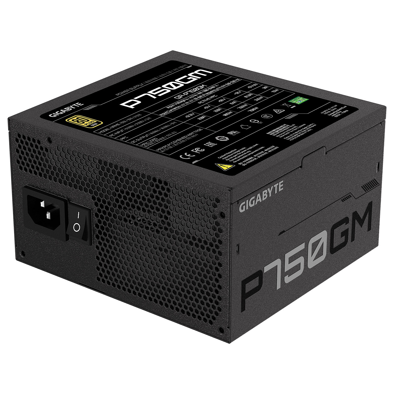 GIGABYTE 750W - GP-P750GM - 80 plus Gold Modulaire