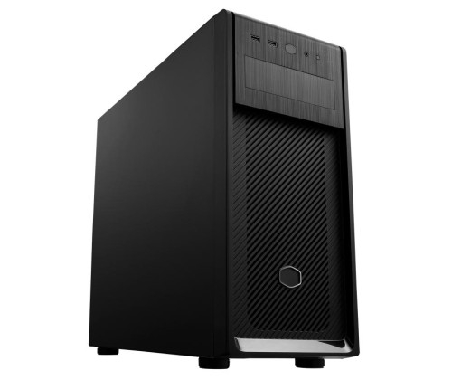 Boîtier COOLER MASTER Elite 500 avec support ODD, Format ATX, Noir, 2x USB 3.2 Gen 1   1x Micro/Casque en façade.