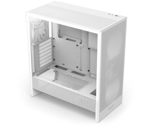 NZXT CC-H52FW-01, format ATX, Blanc, founi avec 2 ventilateurs blancs 120mm.