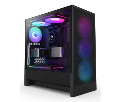 NZXT H5 Flow RGB CC-H52FB-R1, format ATX, livré avec 4 ventilateurs RGB 120mm.