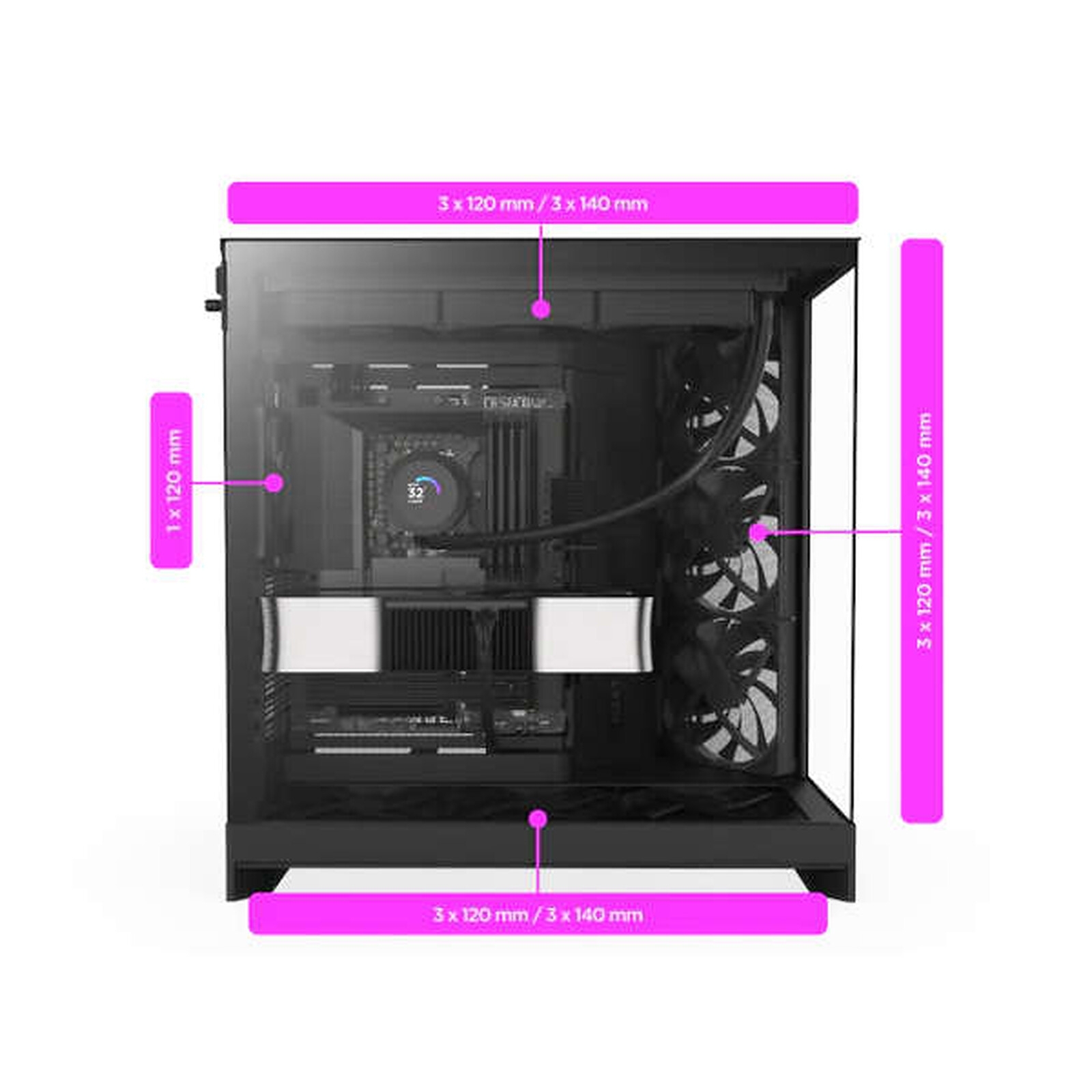 Aucune photo du produit NZXT H9 Flow (2025) Dual-Chamber - All Black