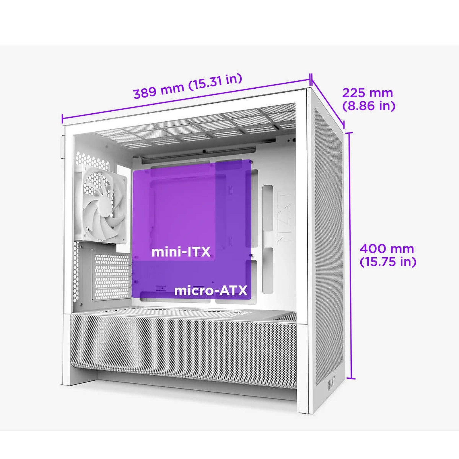 Aucune photo du produit NZXT H3 Flow (2025) micro-ATX Mid-tower Case - All White Color