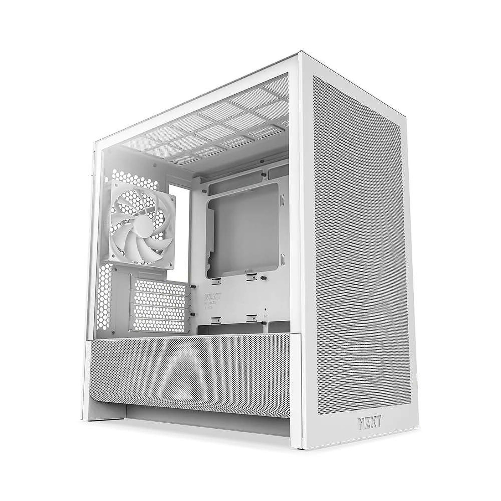 NZXT H3 Flow (2025) micro-ATX Mid-tower Case - All White Color, format Micro ATX.
