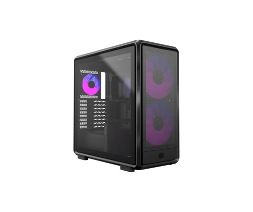 COOLER MASTER MasterFrame 600 Mesh Black ARGB, format ATX, fourni avec 2 ventilateur RGB 200mm (avant) et 1 ventilateur RGB 120mm (arrière).