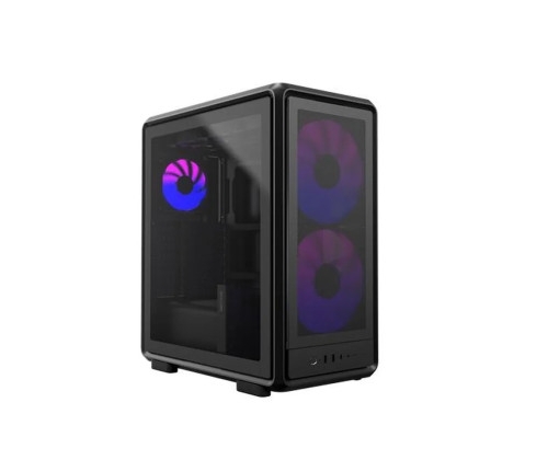 COOLER MASTER MasterFrame 500 Mesh ARGB Black, format ATX, livré avec 2 ventilateurs RGB 200mm (avant) et 1 ventilateur RGB 120mm (arrière).