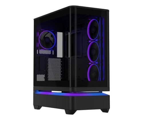 ASUS PRIME AP304 TG ARGB BLACK, format ATX, fourni avec 4 ventilateurs RGB.