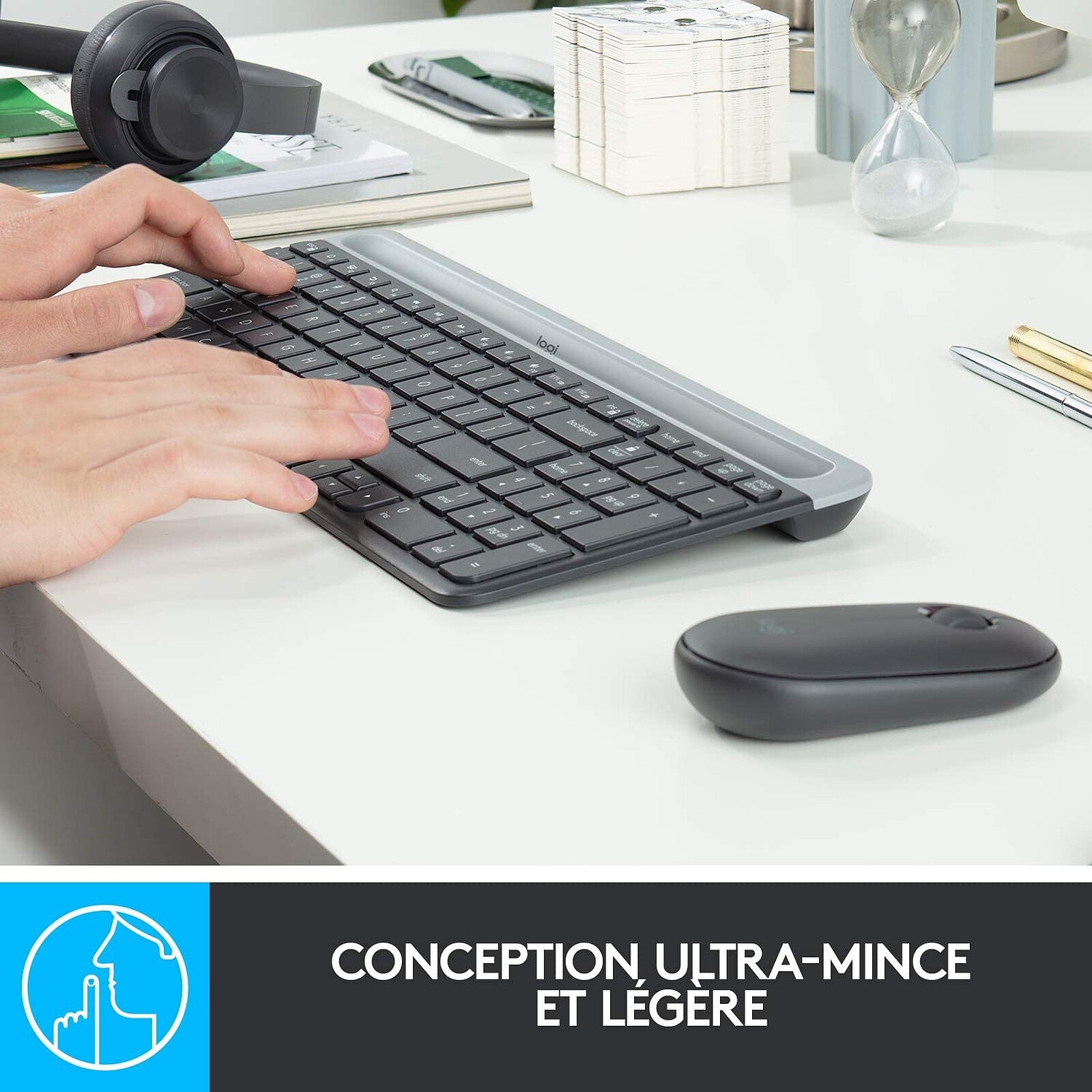Aucune photo du produit Logitech KIT MK470 Slim Noir