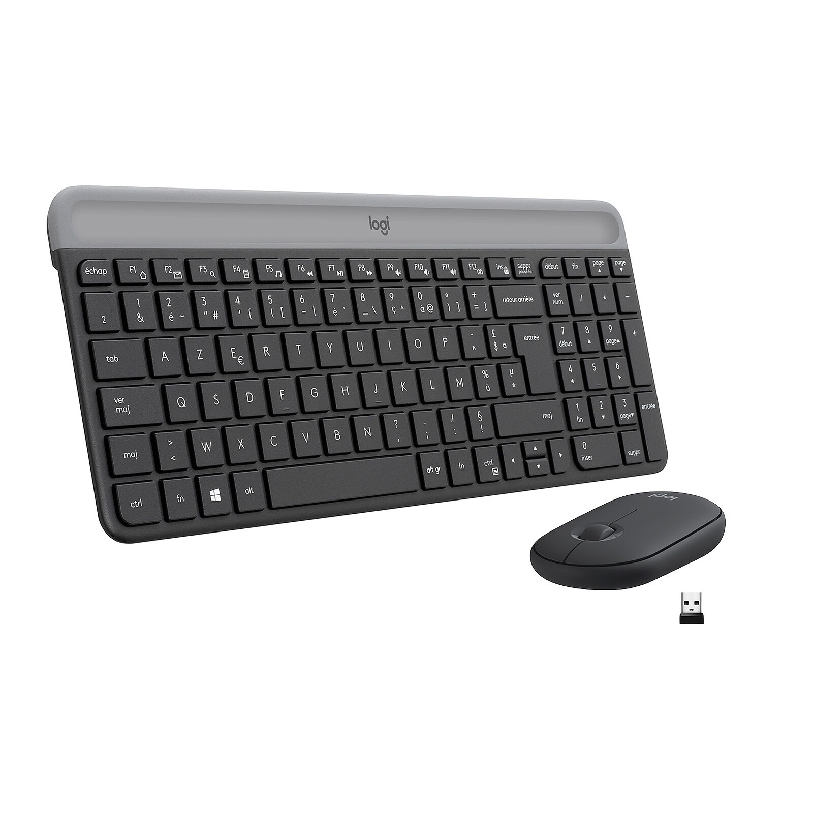 Logitech KIT MK470 Slim Noir, pack clavier / souris sans fil.