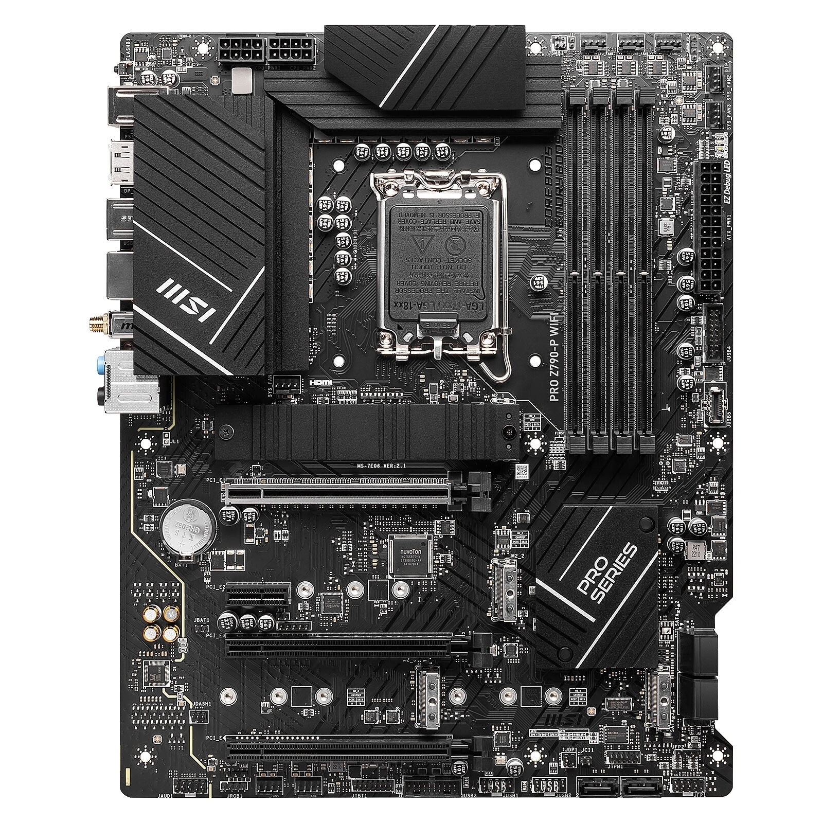 MSI PRO Z790-P WIFI, Format ATX, Socket LGA1700, 4 x DDR5, 4 x SSD M2 nvme, Wifi 6 et Bluetooth 5.3.