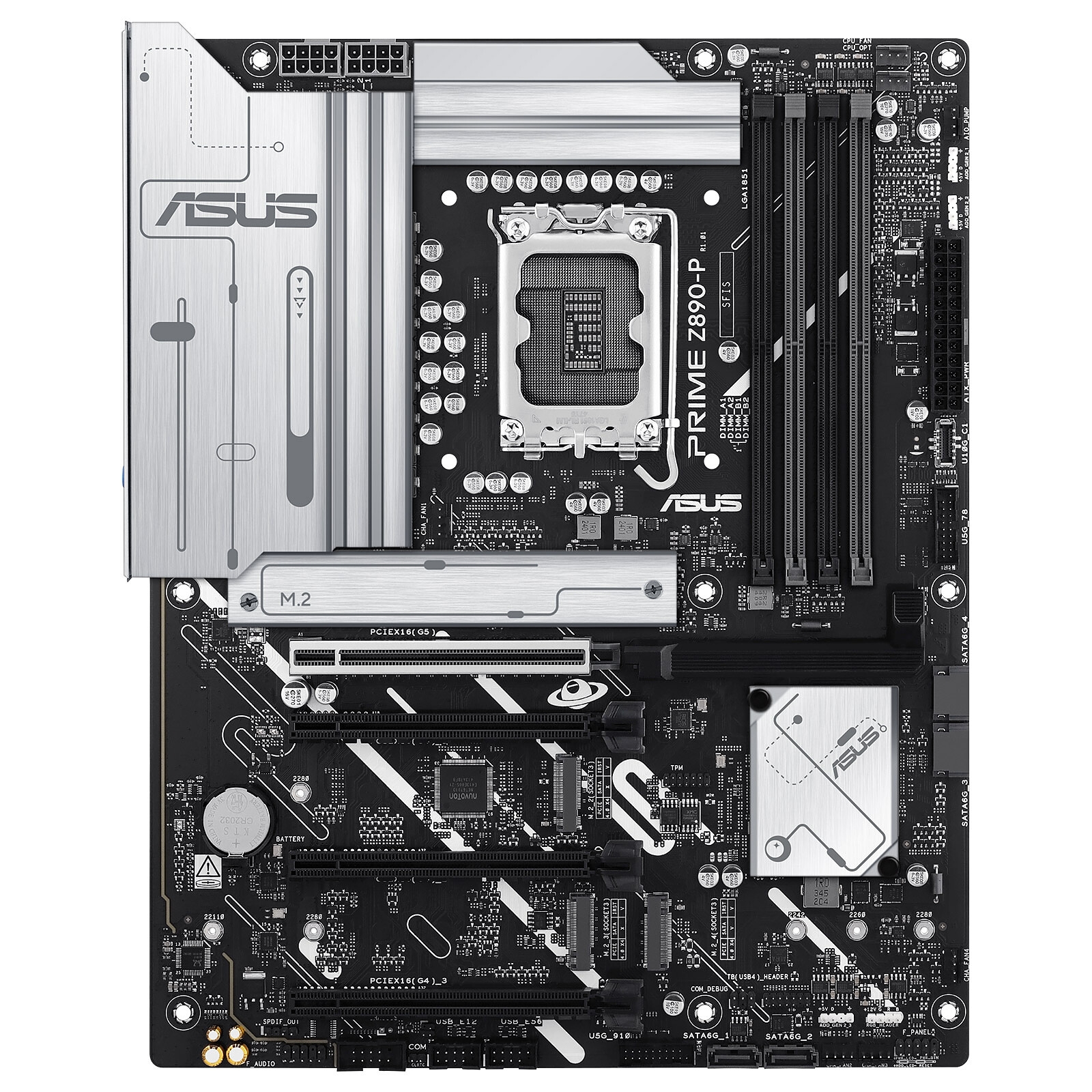 ASUS PRIME Z890-P, Format ATX, Socket LGA 1851, 4xDDR5, 3xM2 Nvme.