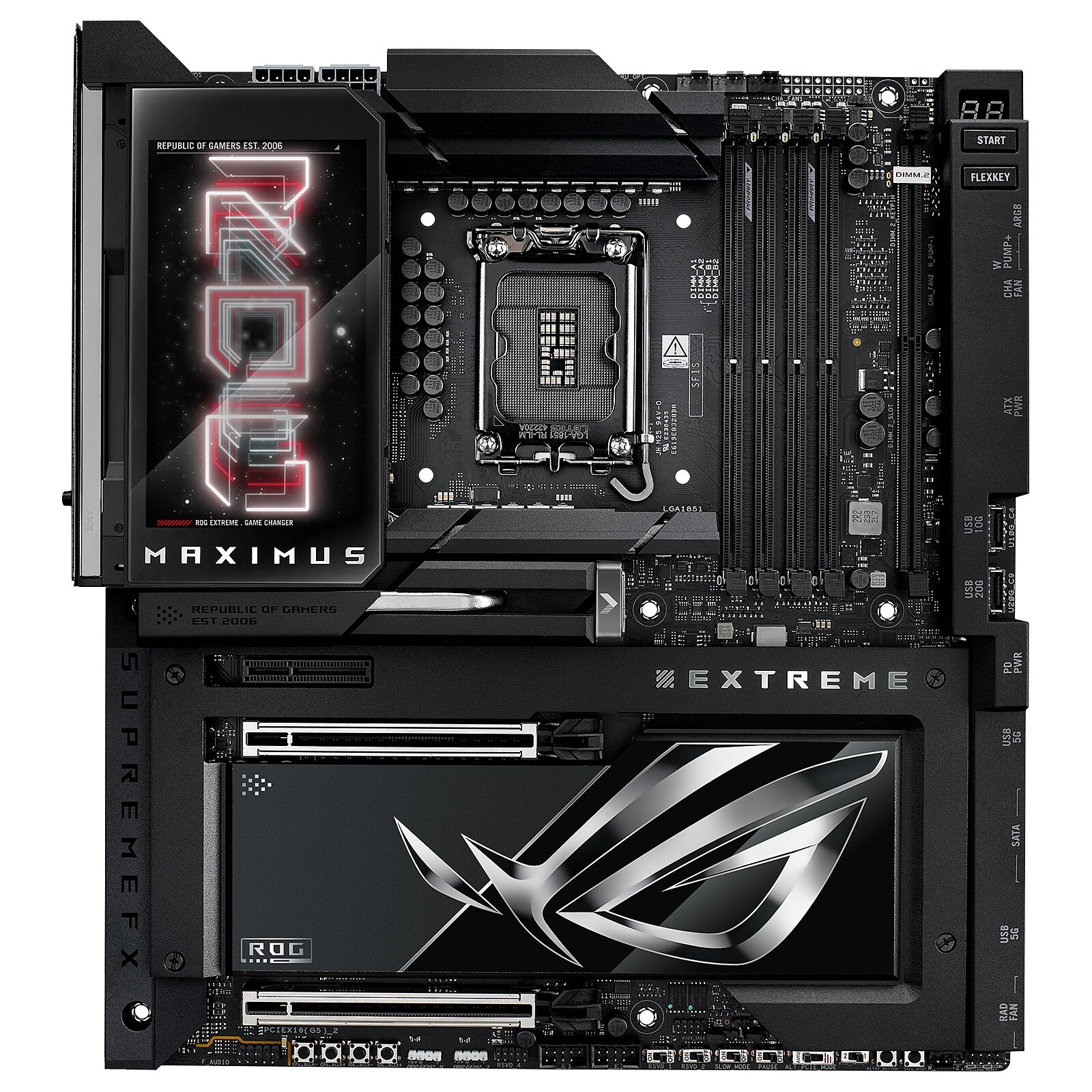ASUS ROG MAXIMUS Z890 EXTREME, Format ATX étendu, Socket LGA1851, 4 x DDR5, 6 x M2 nvme, Wifi 7 et Bluetooth 5.4