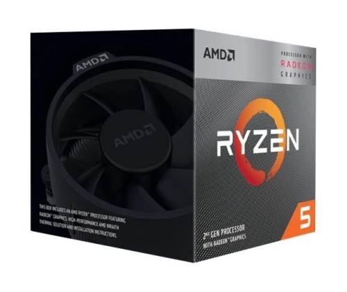 AMD Ryzen 5 3400G, Socket AM4, ( 4 Coeurs / 8 Threads ), 4.2 Ghz Turbo.