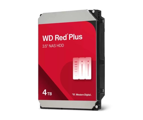 Western Digital HDD Red Plus 4To - WD40EFZZ - 128Mo de cache, 5400 Trs.