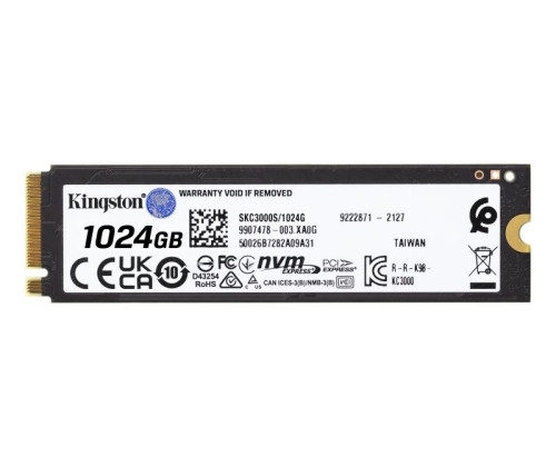 Aucune photo du produit KINGSTON SSD KC3000 1T PCIe 4.0 NVMe M.2 *SKC3000S/1024G