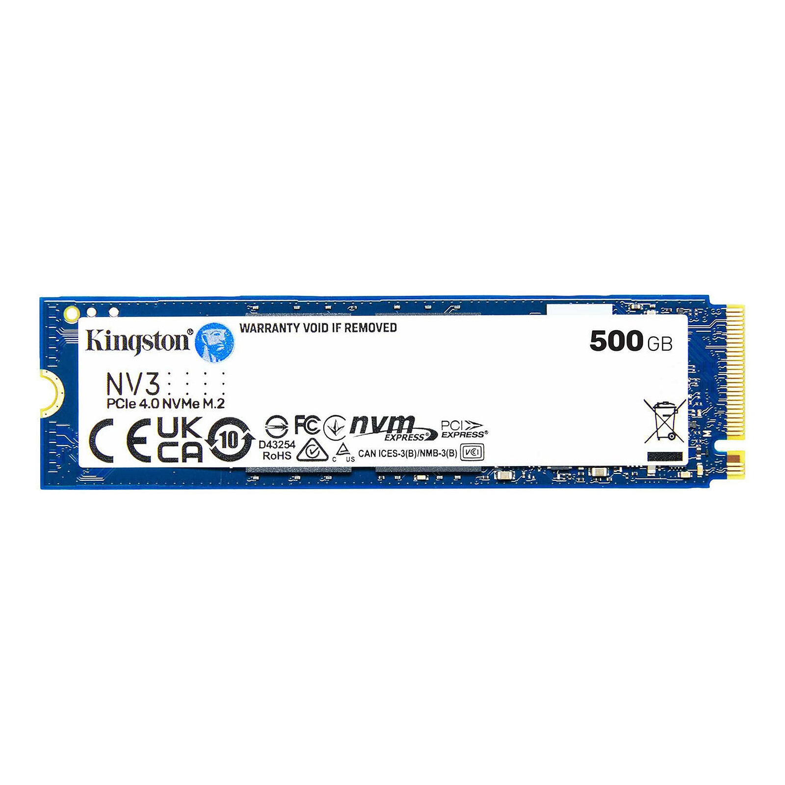 Aucune photo du produit Kingston Technology 500 Go NV3 M.2 2280 NVMe Pcie 4.0