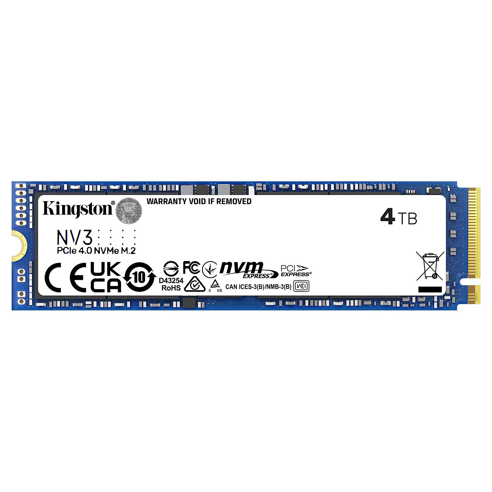 Aucune photo du produit KINGSTON SSD NV3 4000 Go M.2 NVMe PCIe 4.0