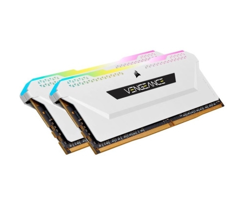 CORSAIR VENGEANCE RGB PRO DDR4 32 Go ( 2 x 16 Go ) PC-3200 CL16, blanc, RGB (CMH32GX4M2E3200C16W)