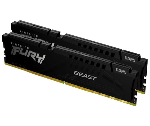 KINGSTON FURY BEAST 32 Go ( 2 x 16 Go ) DDR5 PC-5600 CL40 Black XMP (KF556C40BBK2-32).