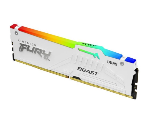 Kingston Technology FURY Beast 16GB 6000MT/s DDR5 CL36 DIMM White RGB EXPO