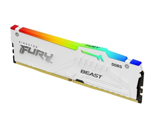 Aucune photo du produit Kingston Technology FURY Beast 64 Go ( 2 x 32 Go ) DDR5 PC-6000 CL30 White RGB EXPO