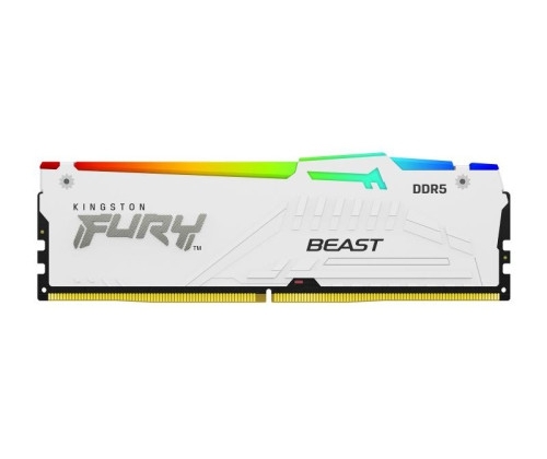 Aucune photo du produit Kingston Technology FURY Beast 64 Go ( 2 x 32 Go ) DDR5 PC-6000 CL30 White RGB EXPO