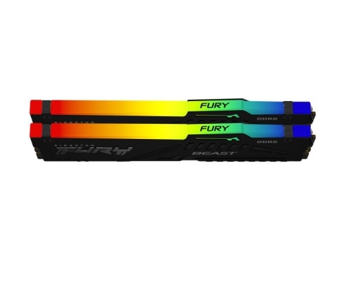 Aucune photo du produit Kingston Technology FURY Beast 64 Go ( 2 x 32 Go ) DDR5 PC-6000 CL30 RGB EXPO