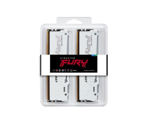 Aucune photo du produit Kingston Technology FURY Beast 32 Go ( 2 x 16 Go ) DDR5 PC-6000 CL30 White RGB EXPO