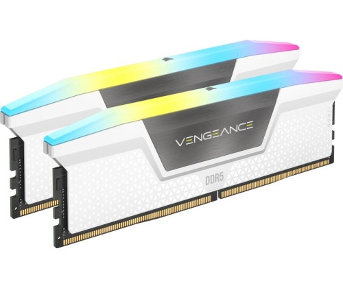 Corsair Vengeance RGB 32 Go ( 2 x 16 Go ) DDR5 PC-6000 CL30 White (CMH32GX5M2B6000Z30W).