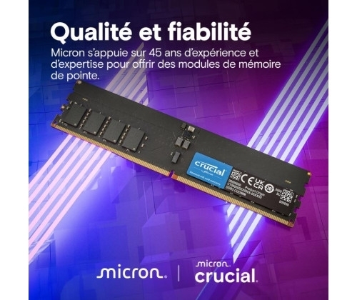 Aucune photo du produit Crucial 32 Go ( 1 x 32 Go ) DDR5 PC-6400 CL52