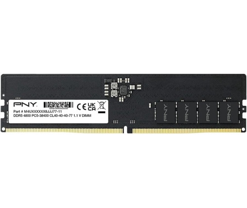 PNY DIMM Performance DDR5 8 Go ( 1 x 8 Go ) PC-4800 CL40 (MD8GSD54800-BLK).