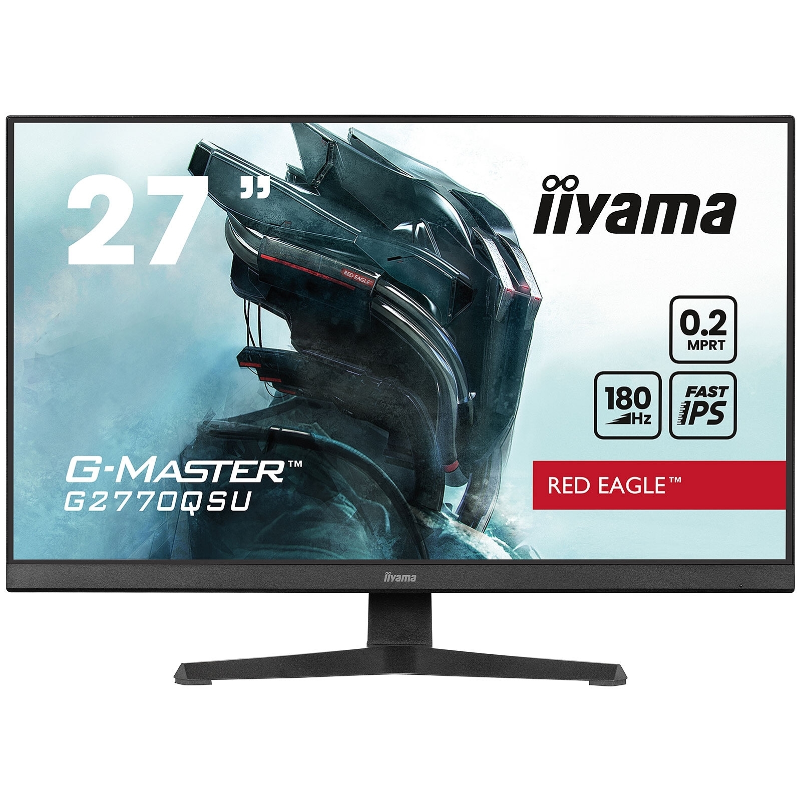 iiyama G-MASTER G2770QSU-B6, 27'' 2560 x 1440, IPS, 180hz, 0.2ms, HDMI / DP / 4 USB.