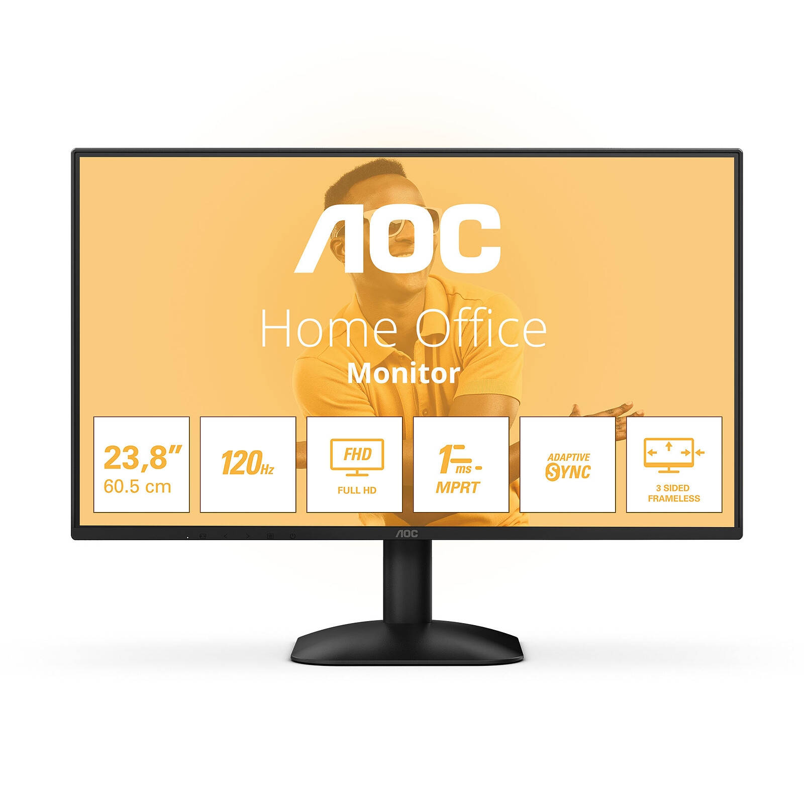 AOC 24B31H, moniteur 24'' FULLHD, 120hz, 4ms, IPS.