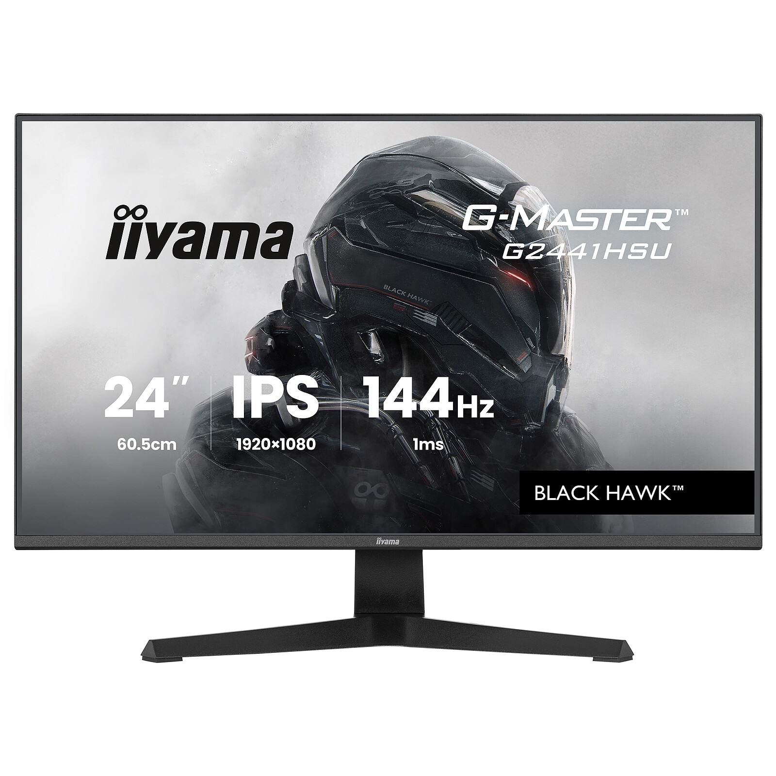 IIYAMA G2441HSU-B1, écran 24'' FullHD, IPS, 144hz, 1ms, DisplayPort / HDMI, Son, Hub USB