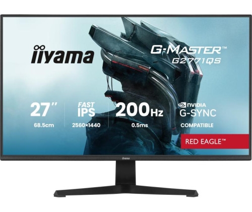 IIYAMA G-MASTER G2771QS-B1, écran 27'' 2560 x 1440, IPS, 200hz, 0.5ms, HDMI / DisplayPort, USB.