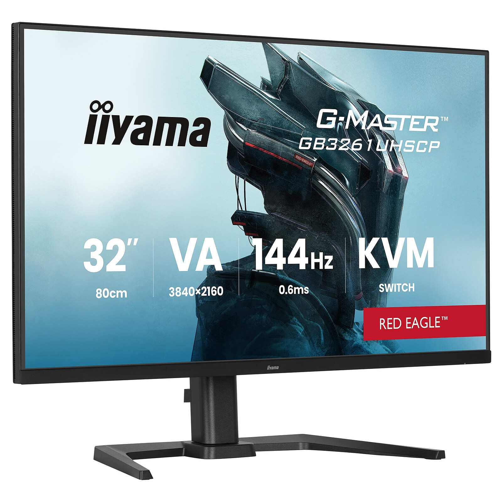 iiyama G-MASTER GB3261UHSCP-B1, 32'' 3840 x 2160, 144hz, 0.6ms, IPS, 2xHDMI / DP / USB / USB-C / Son.