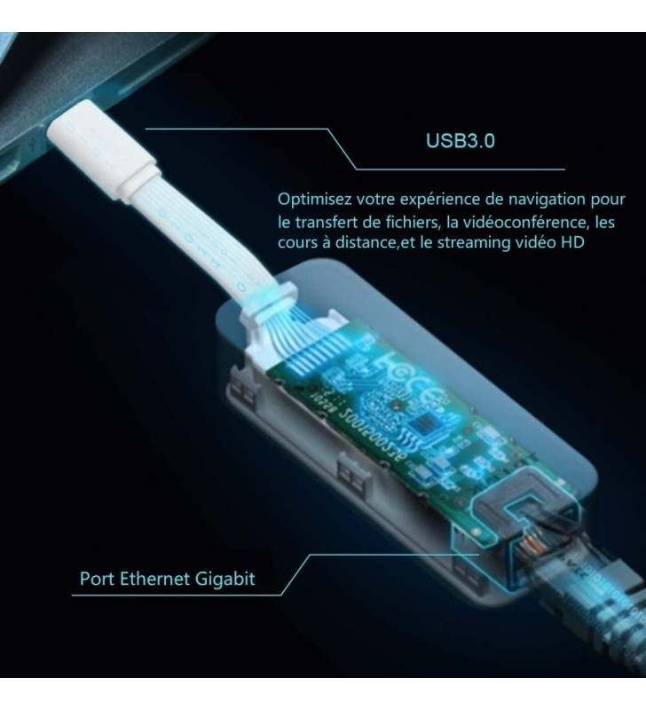 Aucune photo du produit TP-LINK UE300C - Adaptateur réseau USB Type-C vers RJ45 Gigabit Ethernet
