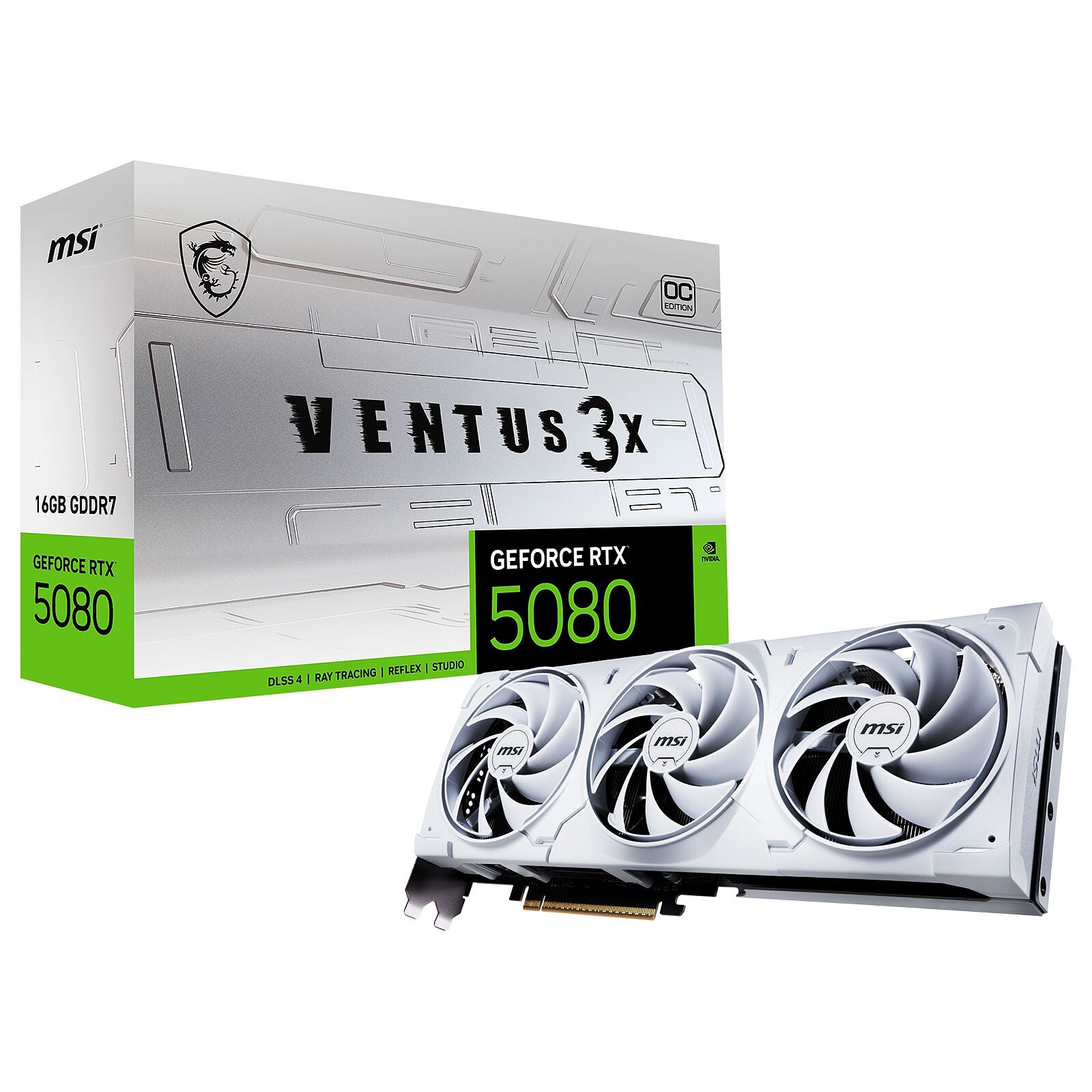 Aucune photo du produit MSI VENTUS GEFORCE RTX 5080 16G 3X OC WHITE