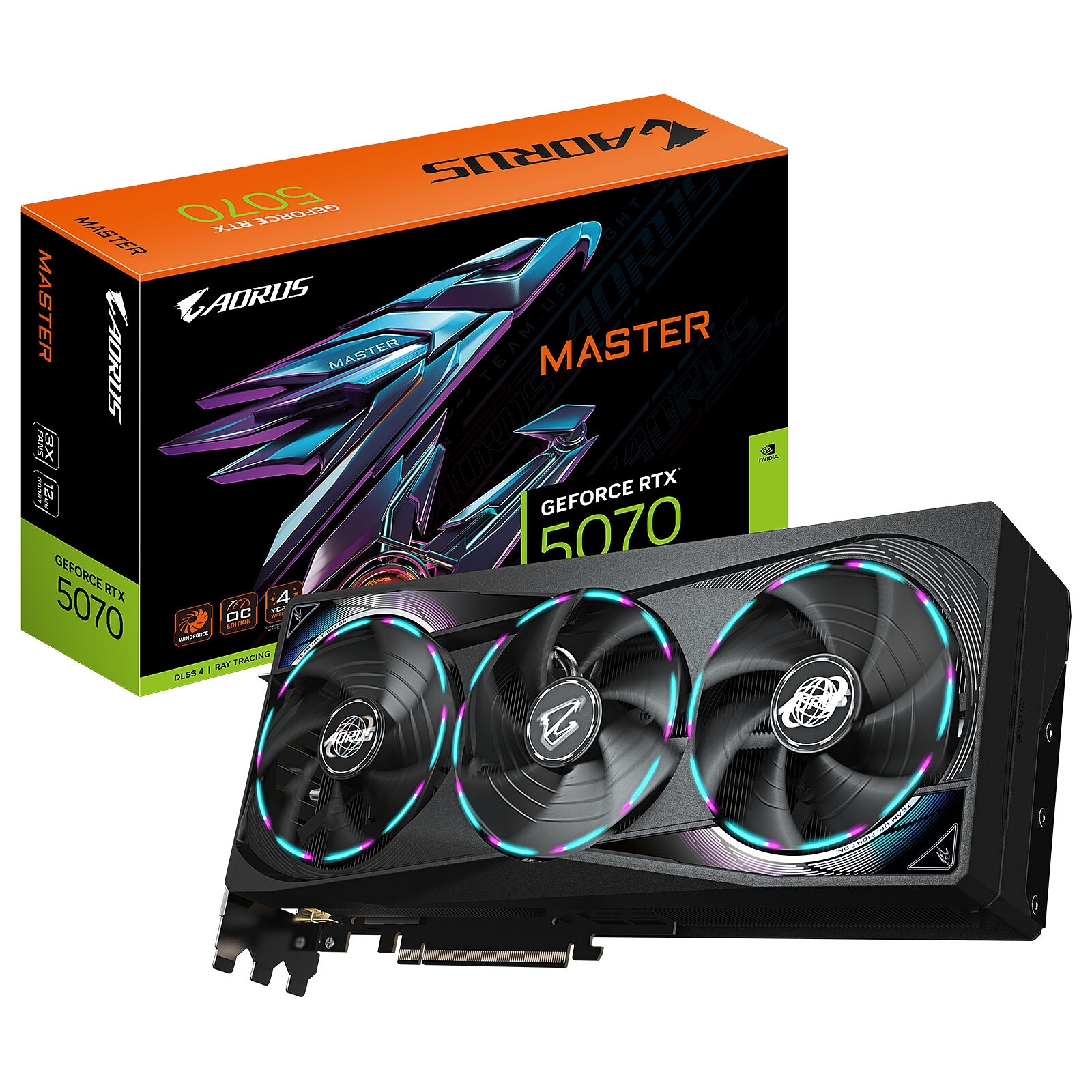 Aucune photo du produit GIGABYTE AORUS GeForce RTX 5070 MASTER 12G