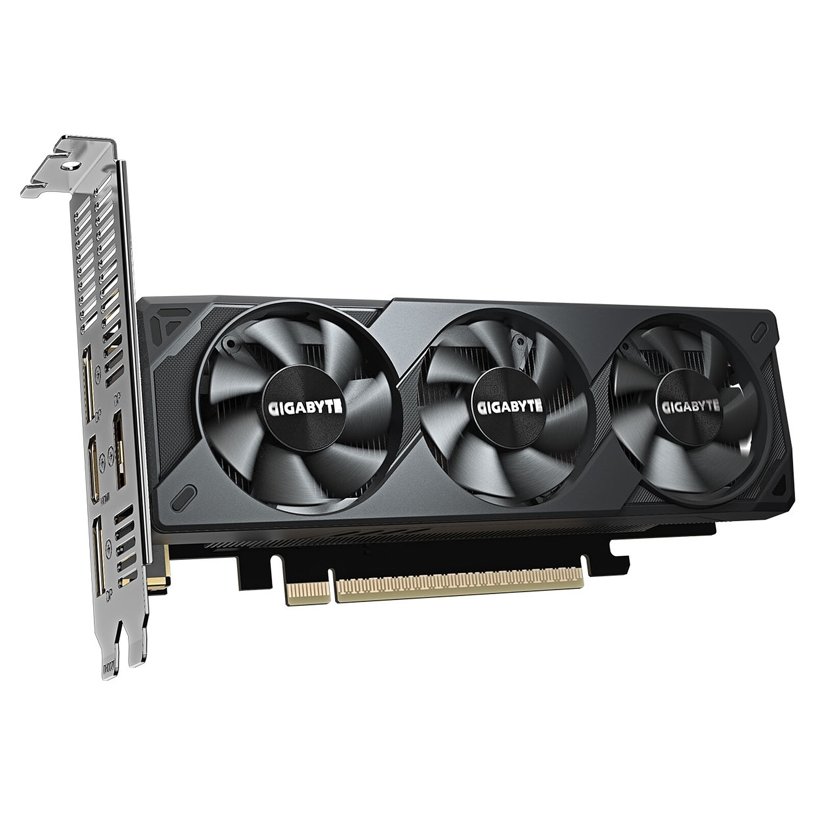 GIGABYTE RTX 5060 OC-8G Low Profile, 8GB GDDR7, 128bit, PCI-E 5.0, 2512 MHz, triple ventilation, 3 x DisplayPort, 1 x HDMI, GV-N5060OC-8GL, pour PC LOW PROFILE.