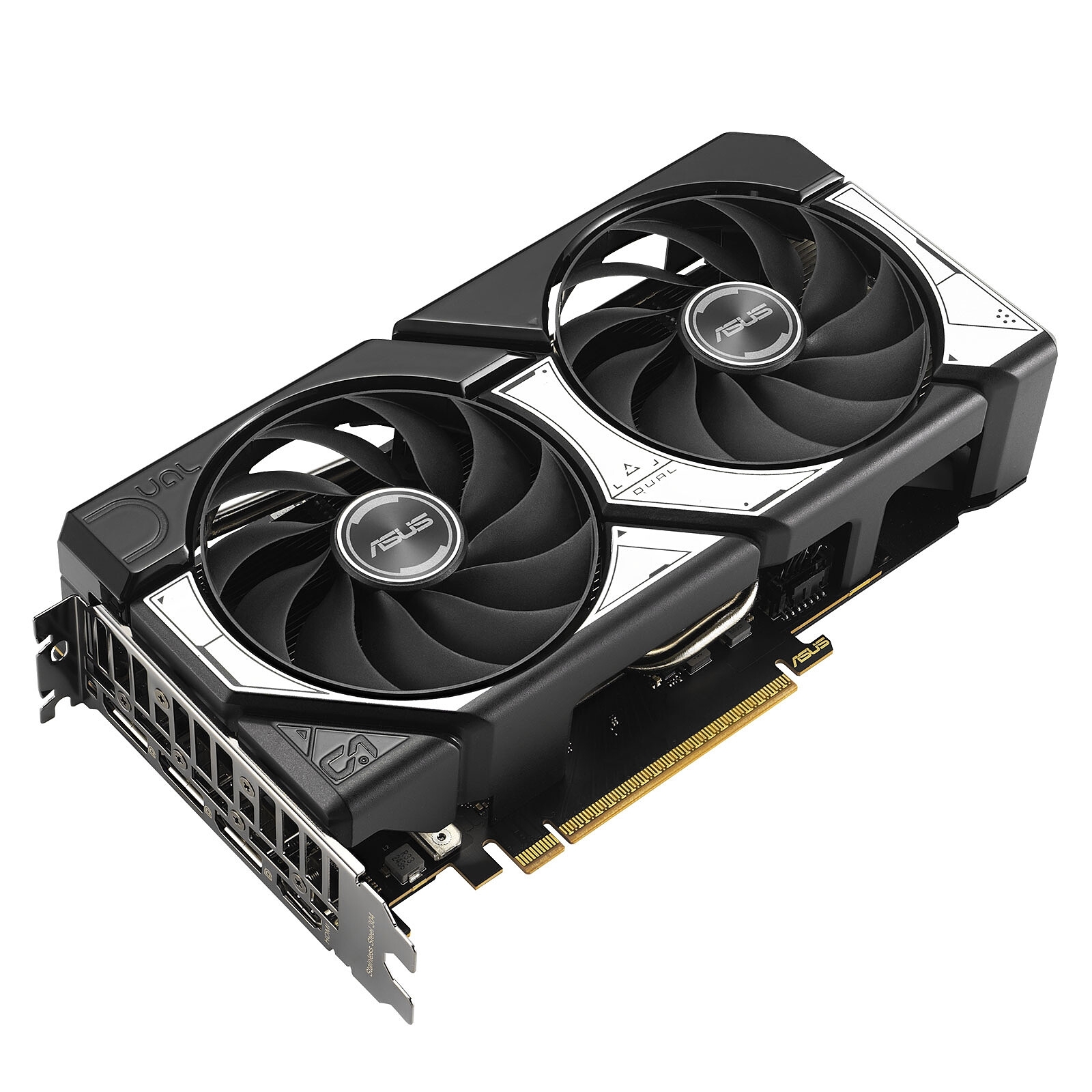 ASUS DUAL RTX5060-O8G, 8 Go RAM GDDR7, double ventilation, 1 x HDMI, 3 x DisplayPort.