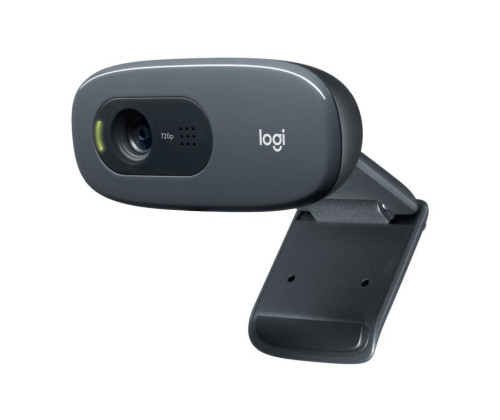 Logitech C270 HD, résolution 1280 x 720 pixels, Micro intégré, USB 2.0.