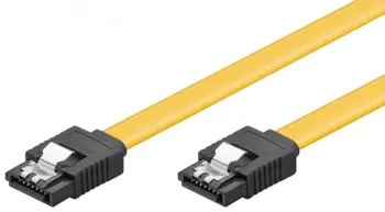 Nappe SATA3 0.5M jaune droit avec verrouillage.