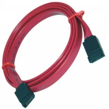 Cable SATA 3 Droit 1M, rouge, avec verrouillage.